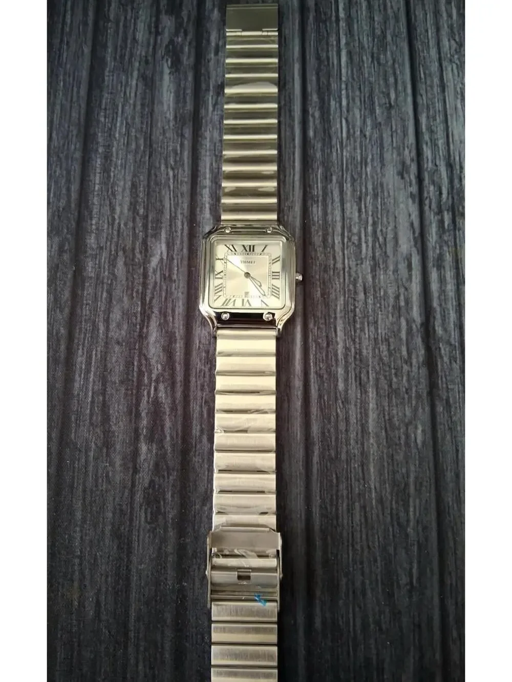 Vintage Inspired Square Milano‎ Mens Silver Roman Dial Watch